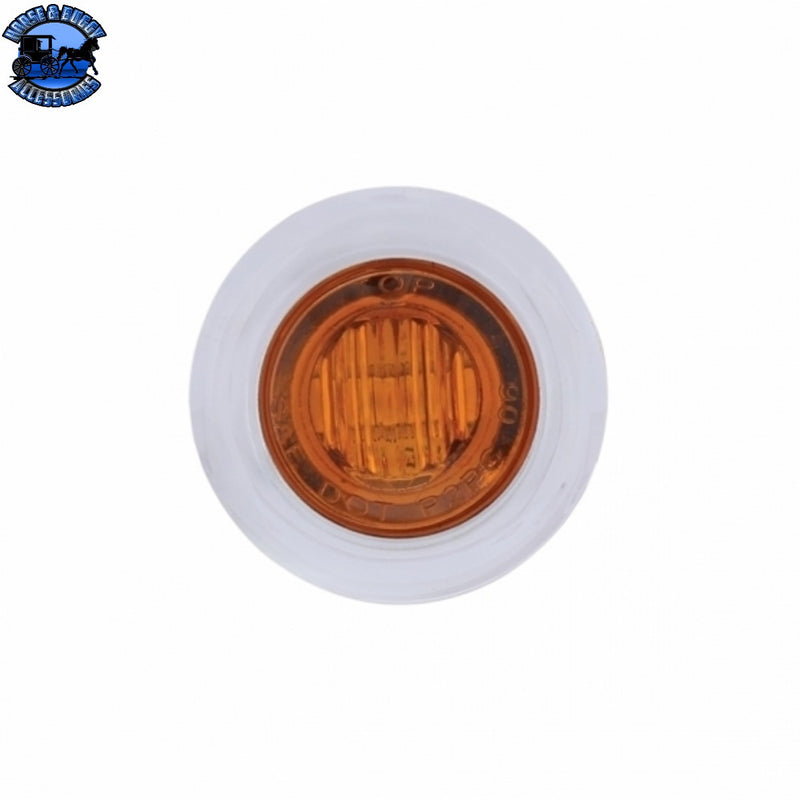 UP-37967 3 LED Dual Function Mini Light With Bezel (Clearance/Marker) - Amber LED/Amber Lens