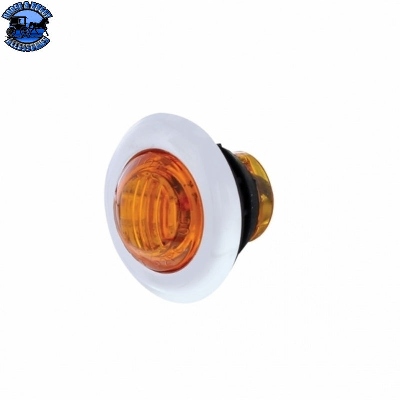 UP-37967 3 LED Dual Function Mini Light With Bezel (Clearance/Marker) - Amber LED/Amber Lens