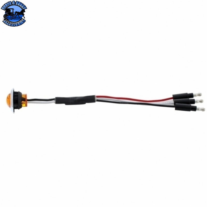 UP-37967 3 LED Dual Function Mini Light With Bezel (Clearance/Marker) - Amber LED/Amber Lens