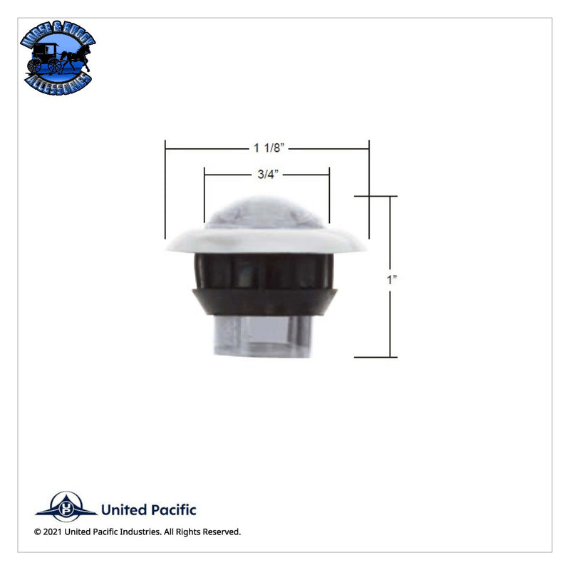 UP-37967 3 LED Dual Function Mini Light With Bezel (Clearance/Marker) - Amber LED/Amber Lens