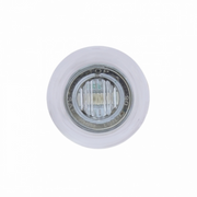UP-37969 3 LED Dual Function 3/4" Mini Light With Bezel (Clearance/Marker) - Amber LED/Clear Lens