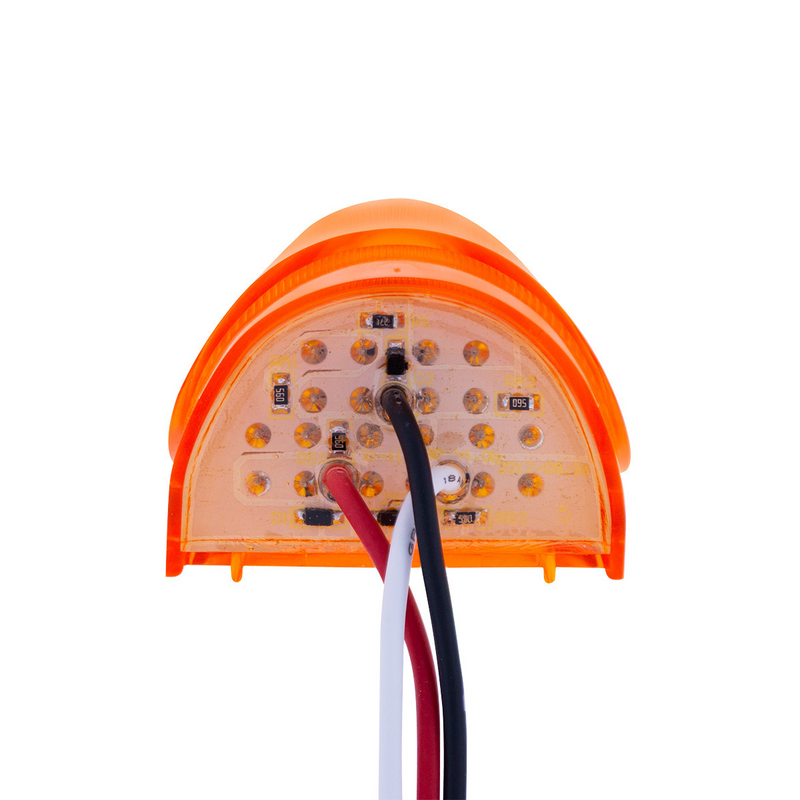 5 LED Dual Function Guide 682-C Headlight Turn Signal Light - Amber LED/Amber Lens