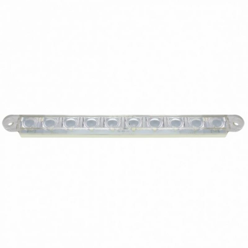 Barra de luces de doble función de 10 LED de 9" - LED blanco/lente transparente (a granel)