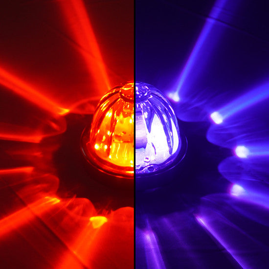 #100061CRP Legendary Extreme Large Glass Watermelon Red To Purple - Clear 4 Wire Dual Function W/ Aluminum Bezel LED Light - Each