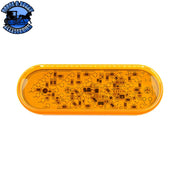 35 LED 6" Oval Sequential Turn Signal Light - Amber LED/Amber Lens Dark Orange