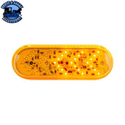 36 LED 6" Oval Sequential Turn Signal Light Kit - Amber LED/Amber Lens Orange