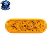 36 LED 6" Oval Sequential Turn Signal Light - Amber LED/Amber Lens (Bulk) Dark Orange