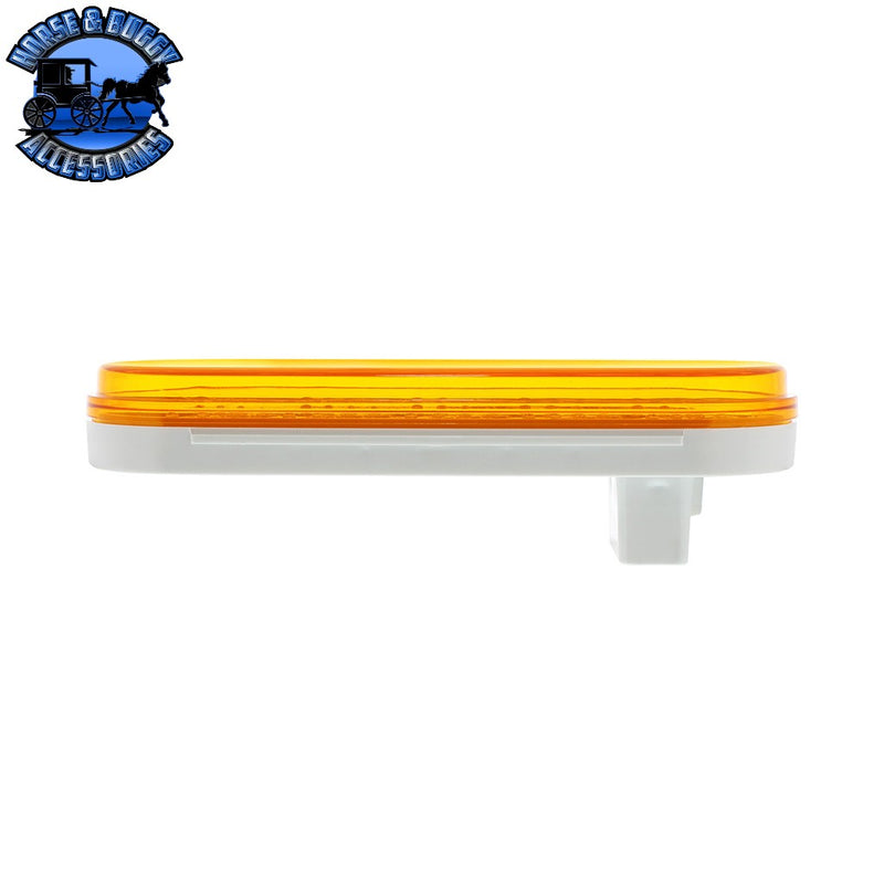 36 LED 6" Oval Sequential Turn Signal Light - Amber LED/Amber Lens (Bulk) Light Gray