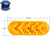 36 LED 6" Oval Sequential Turn Signal Light Kit - Amber LED/Amber Lens Orange