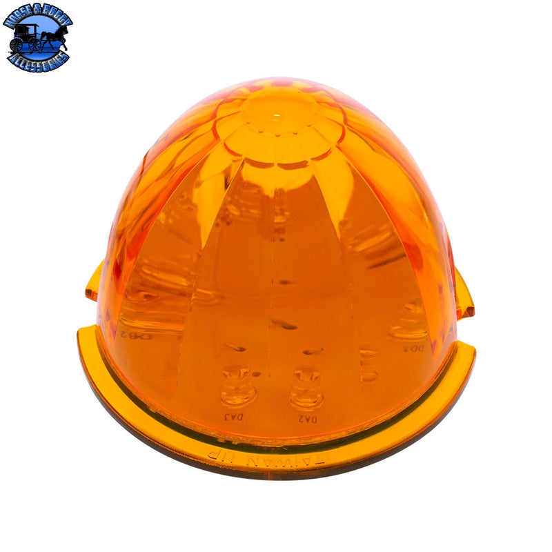 UP-38152B 17 LED Watermelon Cab Light - Amber LED/Amber Lens (Bulk)