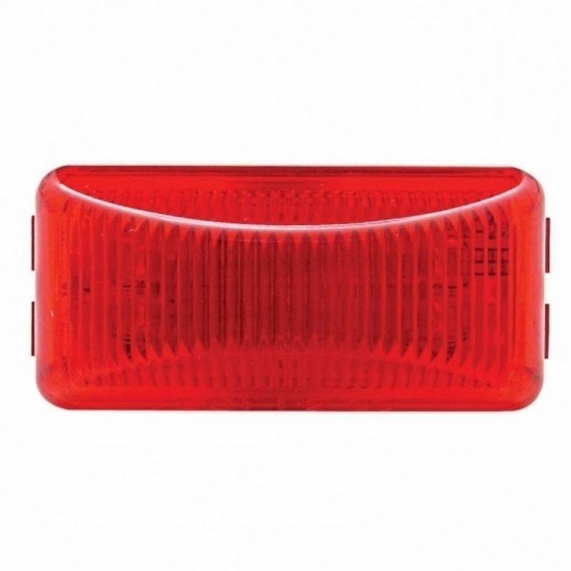 Luz rectangular de 6 LED (liquidación/marcador) - LED rojo/lente roja (a granel)