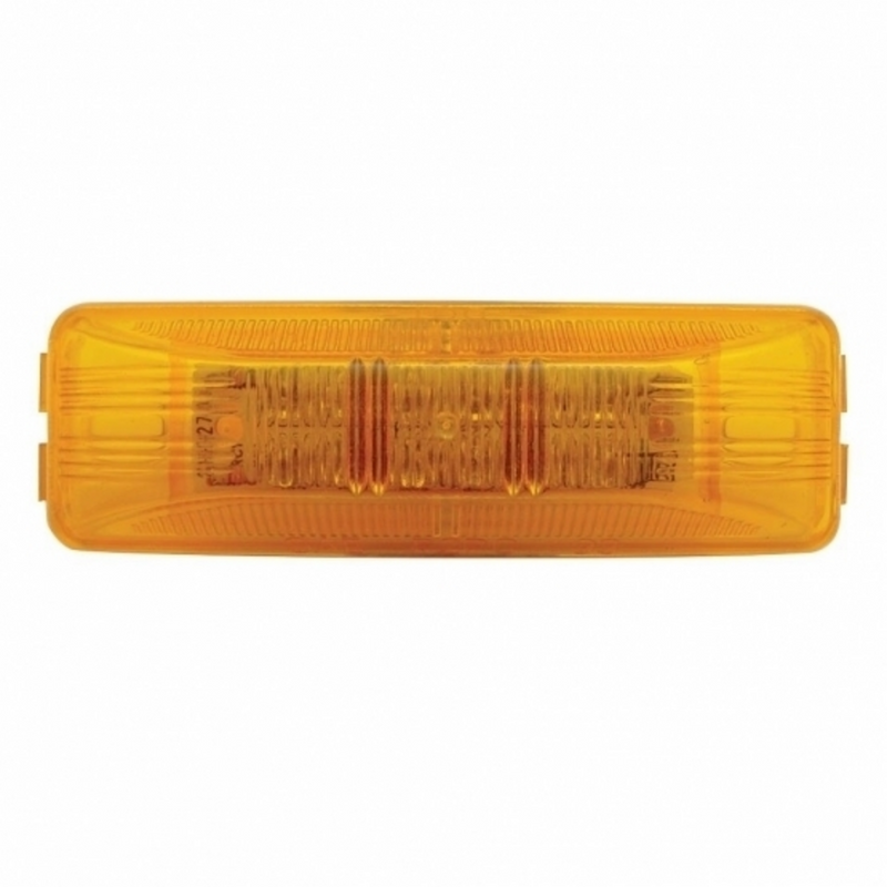 UP-38161 12 LED Rectangular Light (Clearance/Marker) - Amber LED/Amber Lens