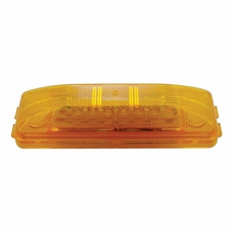 UP-38161 12 LED Rectangular Light (Clearance/Marker) - Amber LED/Amber Lens