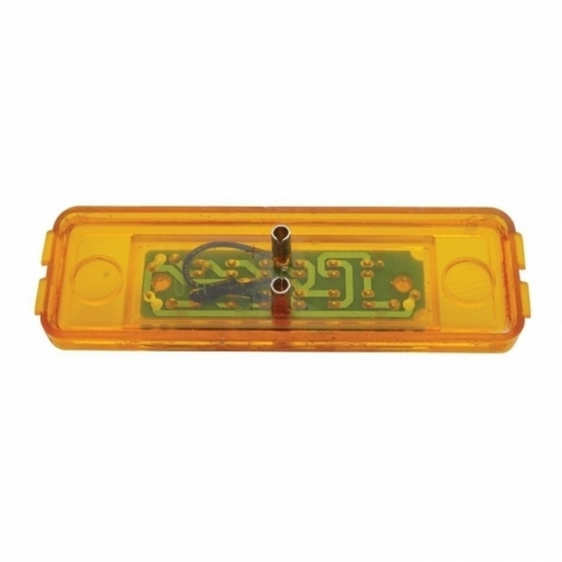 UP-38161 12 LED Rectangular Light (Clearance/Marker) - Amber LED/Amber Lens
