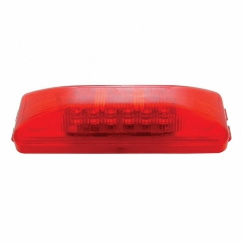 Luz rectangular de 12 LED (liquidación/marcador) - LED rojo/lente roja (a granel)