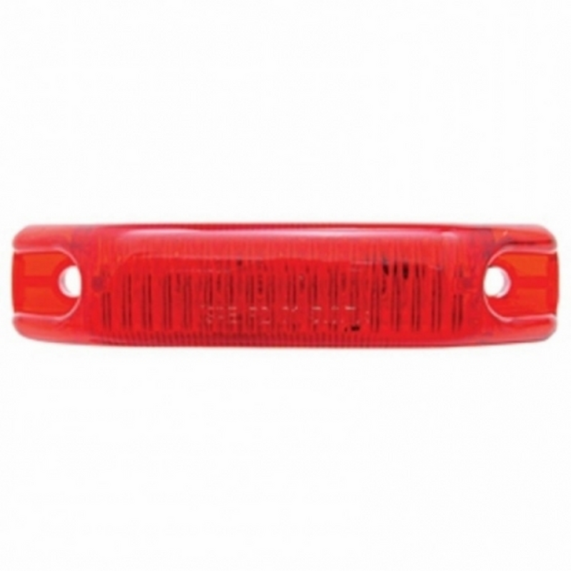 Luz aerodinámica rectangular de 6 LED (espacio libre/marcador) - LED rojo/lente roja