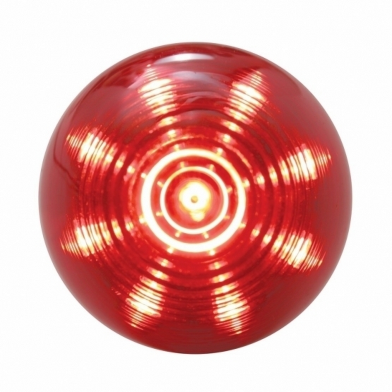 9 LED 2" Round Beehive Light (Clearance/Marker) - Red LED/Red Lens #38169