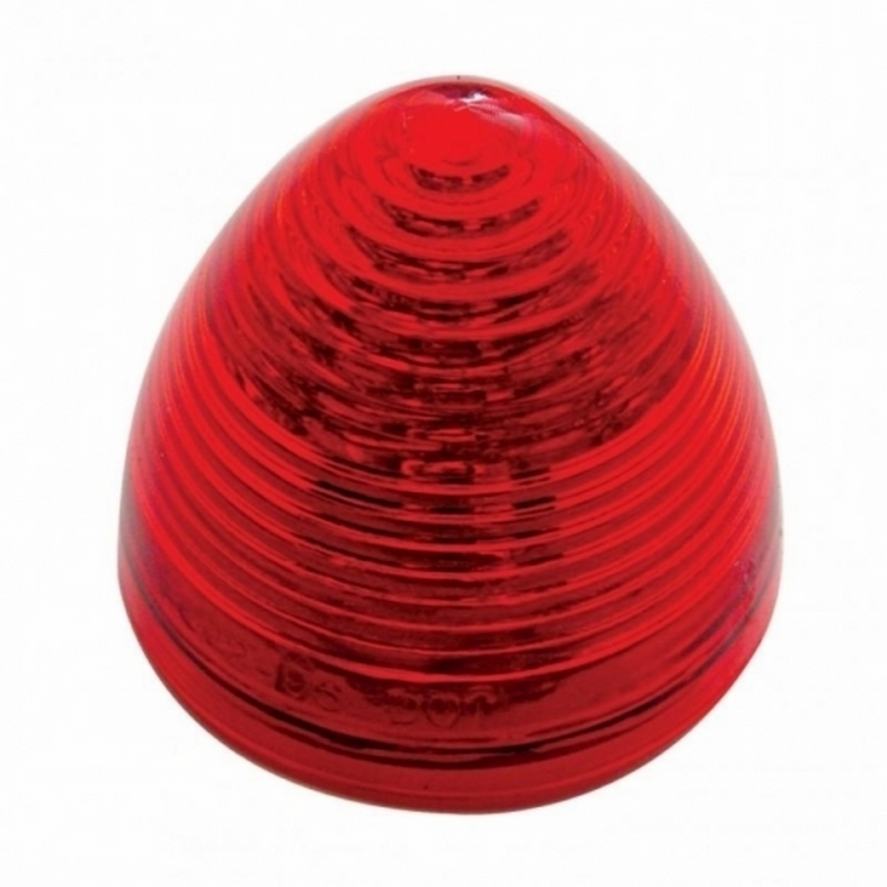 9 LED 2" Round Beehive Light (Clearance/Marker) - Red LED/Red Lens #38169