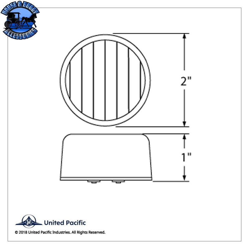 UP-38170 9 LED 2" Round Light (Clearance/Marker) - Amber LED/Amber Lens