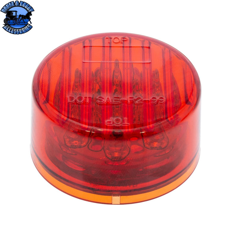 9 LED 2" Round Light (Clearance/Marker) Pack - Red LED/Red Lens (40-Pack)