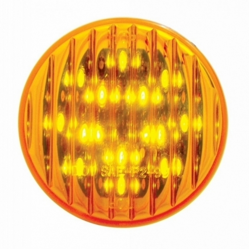 Kit de luces redondas de 13 LED de 2-1/2" (espacio libre/marcador) - LED ámbar/lente ámbar