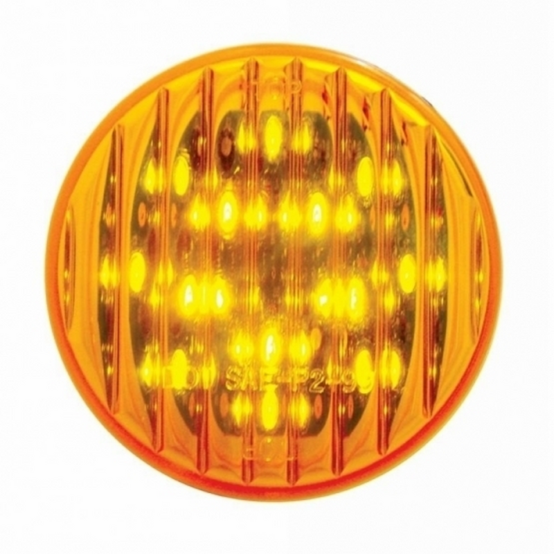 UP-38176 13 LED 2-1/2" Round Light (Clearance/Marker) - Amber LED/Amber Lens