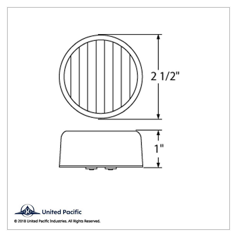 UP-38176 13 LED 2-1/2" Round Light (Clearance/Marker) - Amber LED/Amber Lens