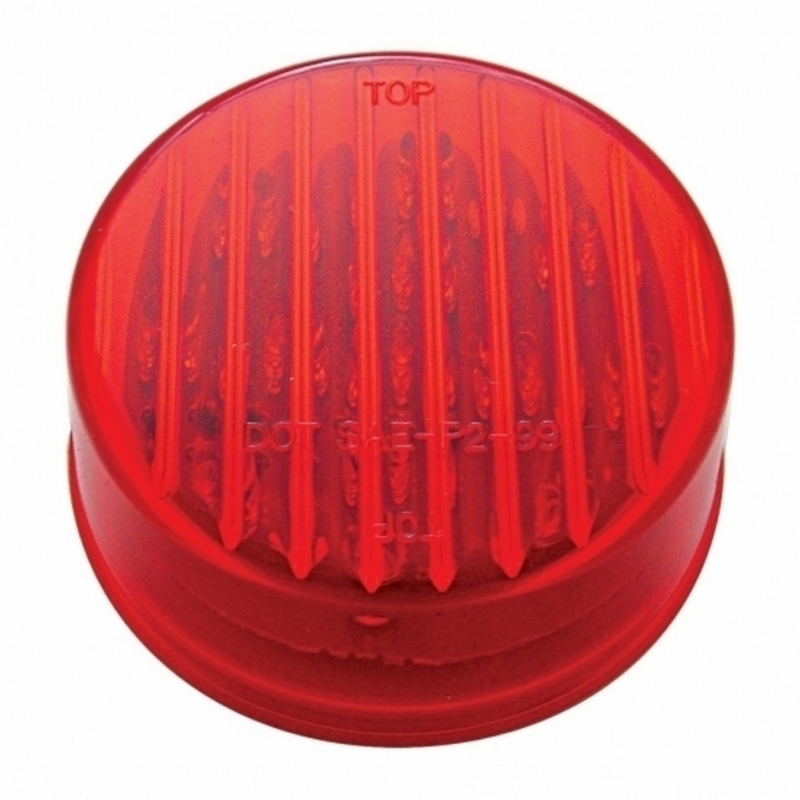 Kit de luces redondas de 13 LED de 2-1/2" (espacio libre/marcador) - LED rojo/lente roja