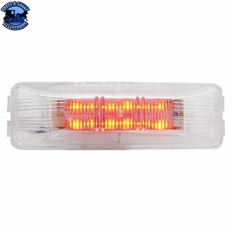 UP-38213 12 LED Rectangular Light (Clearance/Marker) - Red LED/Clear Lens