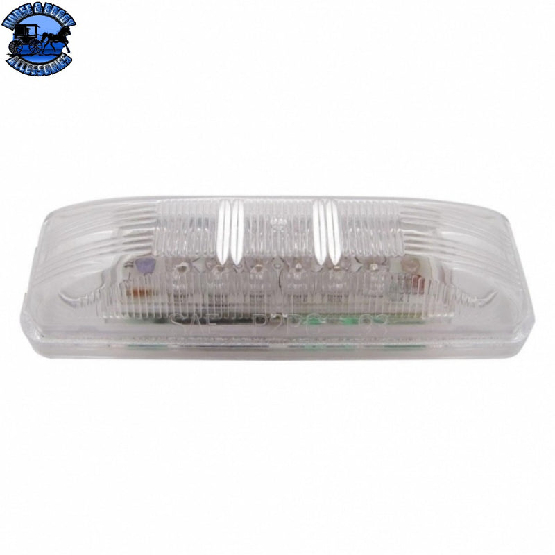 UP-38213 12 LED Rectangular Light (Clearance/Marker) - Red LED/Clear Lens