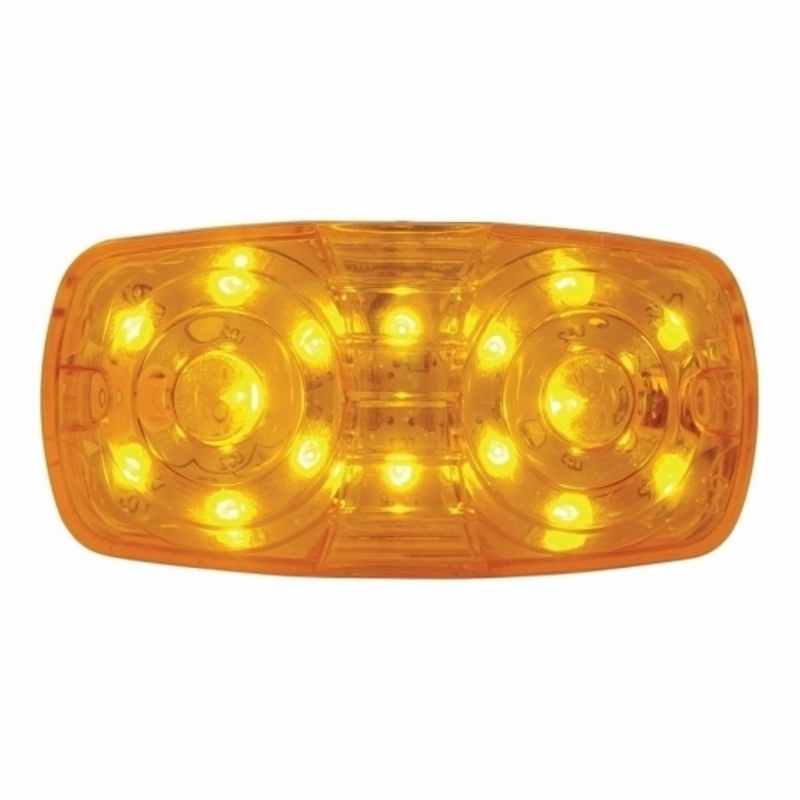 UP-38225 16 LED 4" X 2" Rectangular Light (Clearance/Marker)- Amber LED/Amber Lens