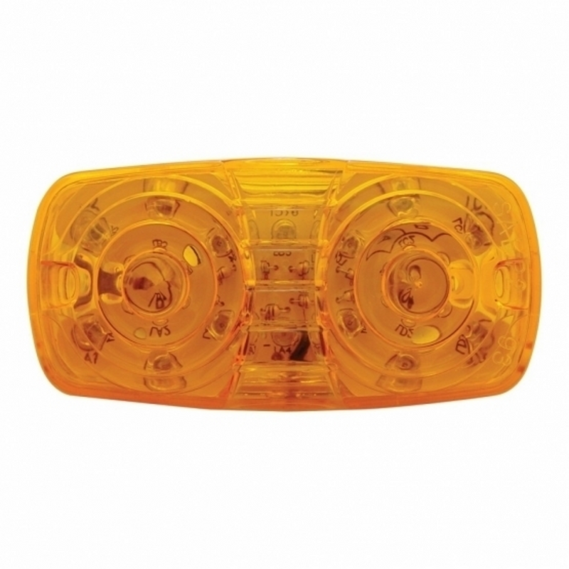 UP-38225 16 LED 4" X 2" Rectangular Light (Clearance/Marker)- Amber LED/Amber Lens