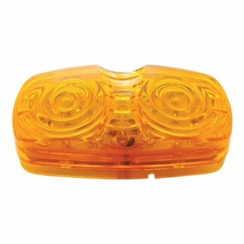 UP-38225 16 LED 4" X 2" Rectangular Light (Clearance/Marker)- Amber LED/Amber Lens