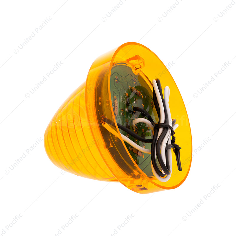 UP-38278 13 LED Beehive Truck-Lite Style Cab Light - Amber LED/Amber Lens
