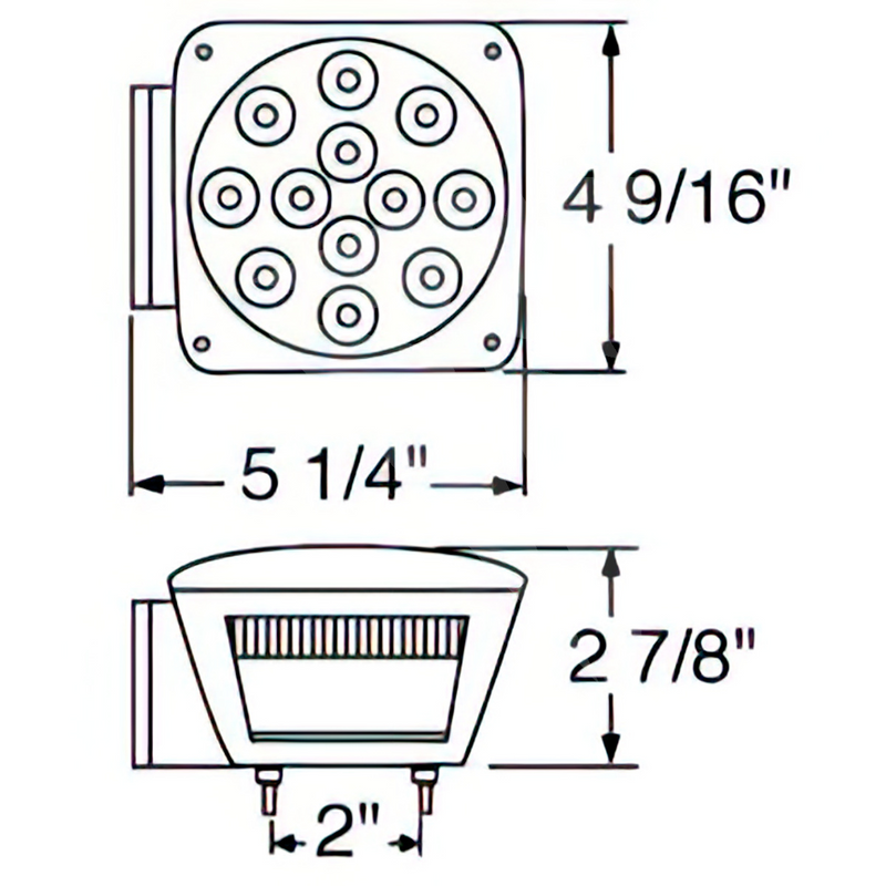 Luz trasera combinada LED sumergible de más de 80" de ancho sin luz de matrícula (a granel)