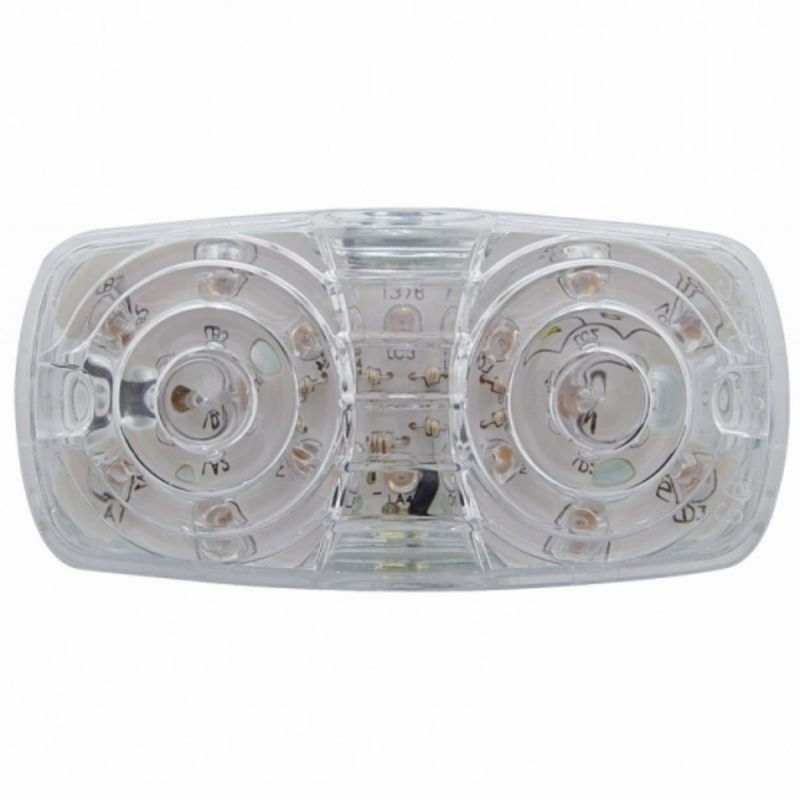 UP-38325 16 LED 4" X 2" Rectangular Light (Clearance/Marker)- Amber LED/Clear Lens