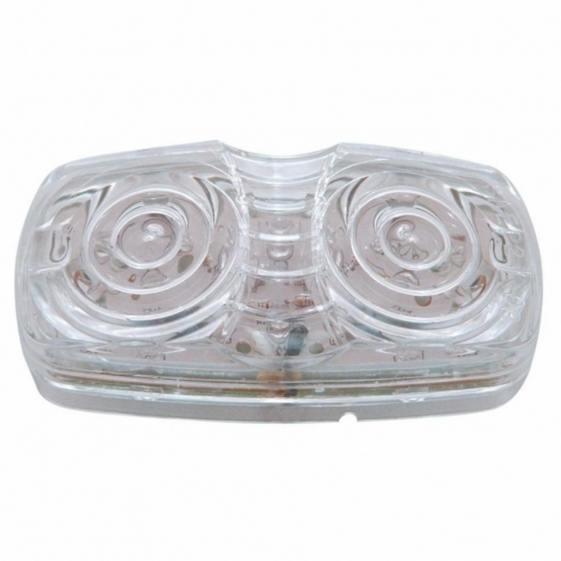 UP-38325 16 LED 4" X 2" Rectangular Light (Clearance/Marker)- Amber LED/Clear Lens
