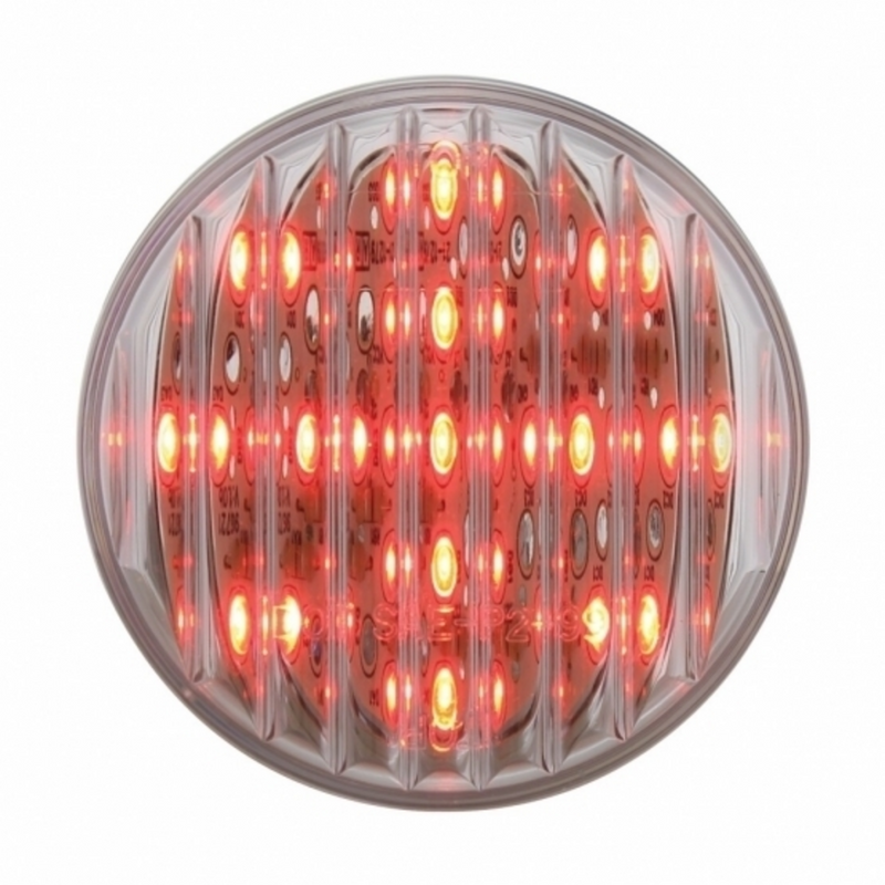 UP-38365 13 LED 2-1/2" Round Light (Clearance/Marker) - Red LED/Clear Lens