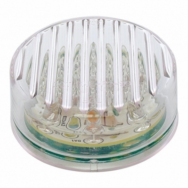 UP-38365 13 LED 2-1/2" Round Light (Clearance/Marker) - Red LED/Clear Lens