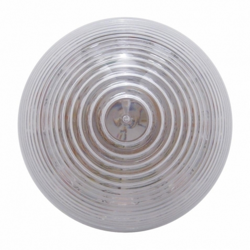 9 LED 2" Round Beehive Light (Clearance/Marker) - Amber LED/Clear Lens