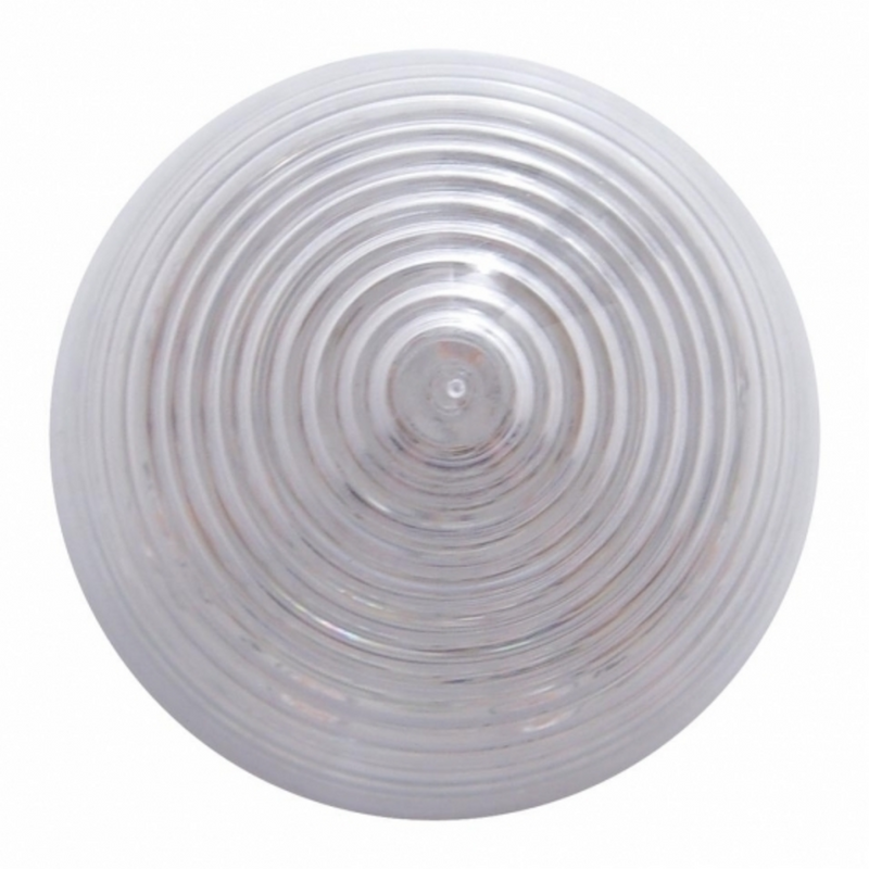 Luz de colmena redonda de 13 LED de 2-1/2" (liquidación/marcador) - LED ámbar/lente transparente