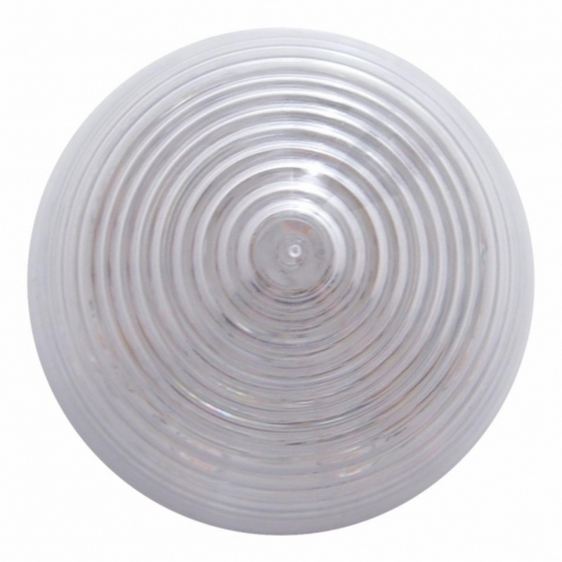Luz de colmena redonda de 13 LED de 2-1/2" (liquidación/marcador) - LED rojo/lente transparente