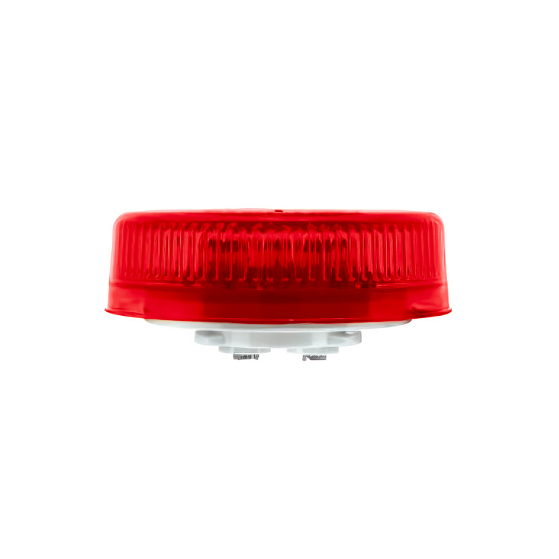 Luz reflectorizada redonda de 8 LED de 2-1/2" (liquidación/marcador) - LED rojo/lente roja (a granel)