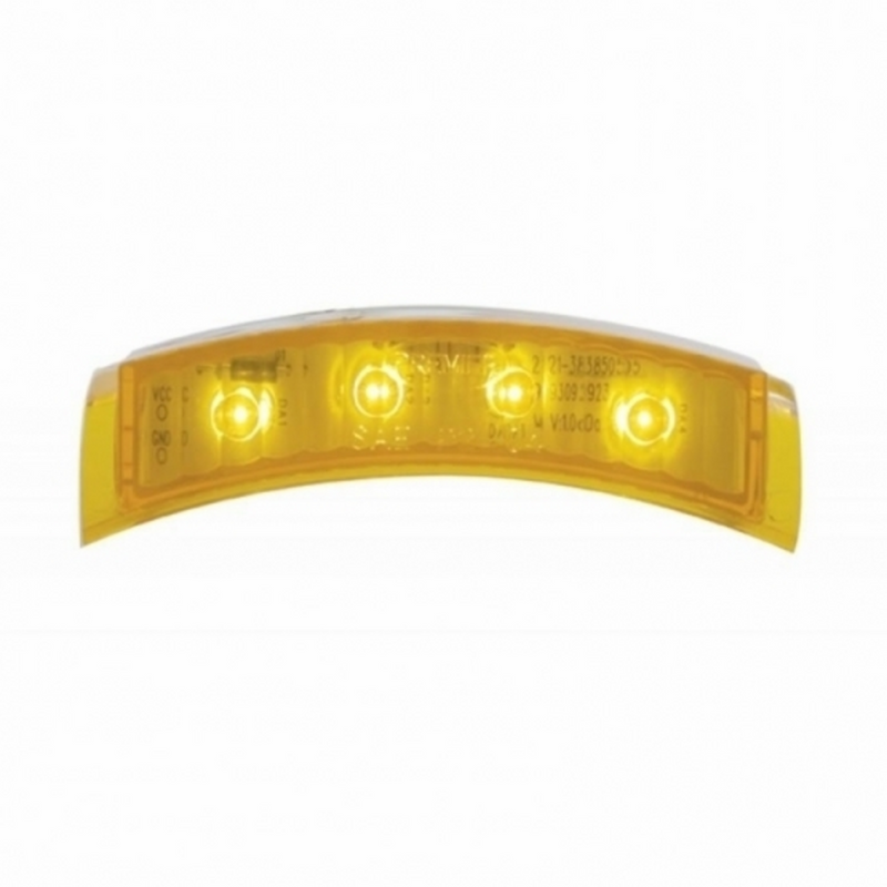 Luz de señal de giro de faro delantero de 4 LED - LED ámbar/lente ámbar (a granel)