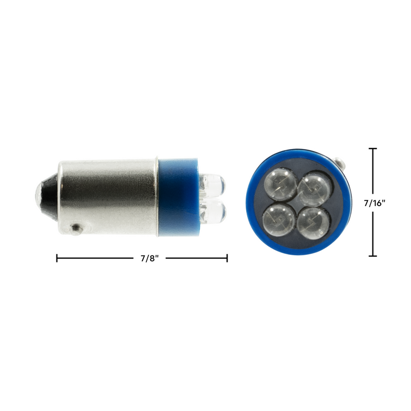 4 Micro LED 1893 Type Bulb - Blue(2-Pack)