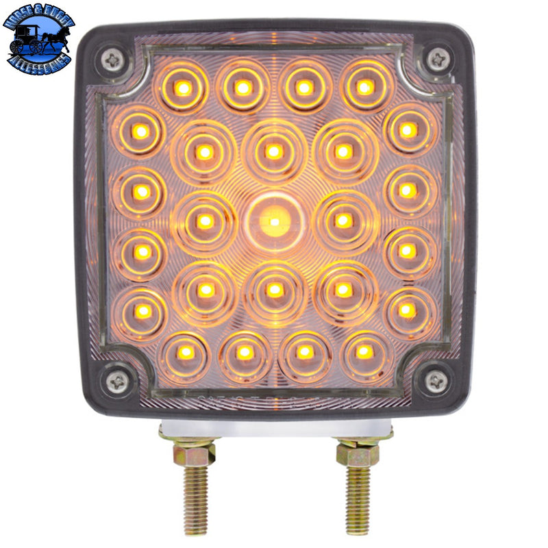 UP-38758 52 LED Double Stud Double Face Turn Signal Light (Driver) - Amber & Red LED/Clear Lens
