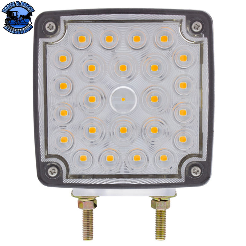 UP-38758 52 LED Double Stud Double Face Turn Signal Light (Driver) - Amber & Red LED/Clear Lens