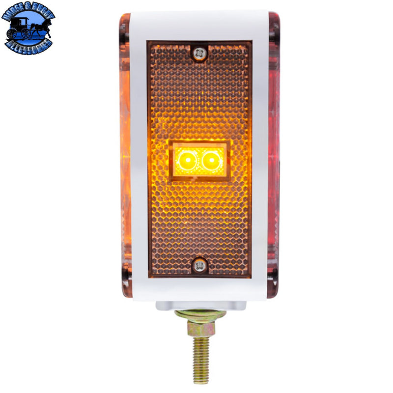 UP-38758 52 LED Double Stud Double Face Turn Signal Light (Driver) - Amber & Red LED/Clear Lens