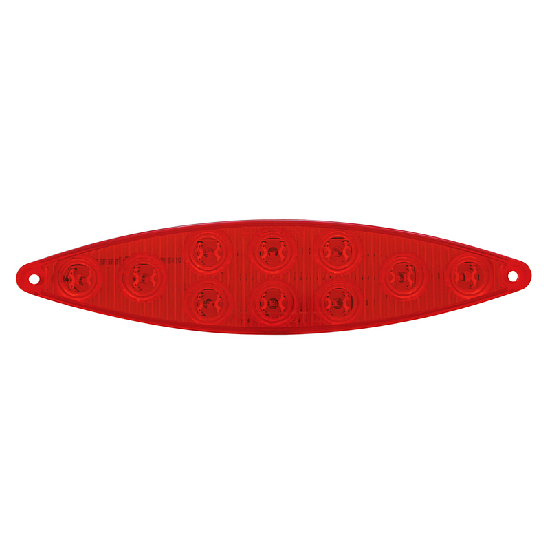 Luz "ojo de gato" de 10 LED (freno, giro y cola) - LED rojo/lente roja
