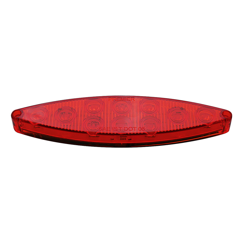 Luz "ojo de gato" de 10 LED (freno, giro y cola) - LED rojo/lente roja